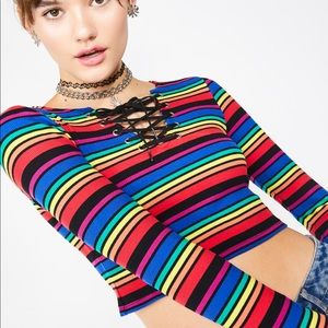 Dolls Kill dELia*s Crazy Town Crop Top XL